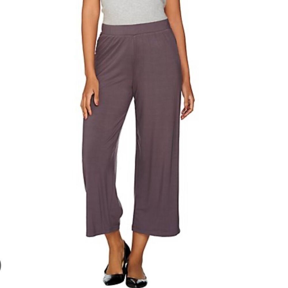 LOGO by Lori Goldstein Women's Pull-On Wide Leg Knit Pants size XS